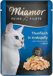Produktbild von Miamor Feine Filets Thunfisch in Krebsjelly Katzenfutter Adult 24x100g