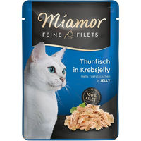 Produktbild von Miamor Feine Filets Thunfisch in Krebsjelly Katzenfutter Adult 48x100g