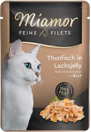 Miamor Feine Filets Thunfisch in Lachsjelly Katzen Nassfutter Adult 24 x 100 g - 24 x 100 g – Bild 1 von 6