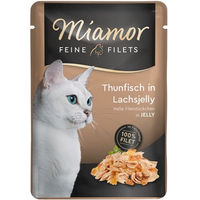 Produktbild von Miamor Feine Filets Thunfisch in Lachsjelly Katzen Nassfutter Adult 24 x 100 g - 24 x 100 g
