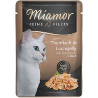 Produktbild von Miamor Feine Filets Thunfisch in Lachsjelly Katzen Nassfutter Light 96x100 g - 96 x 100 g