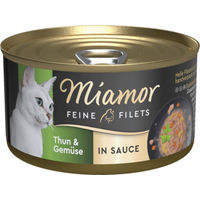 Produktbild von Miamor Feine Filets Thunfisch in Sauce für erwachsene Katzen 24 x 85 g - 24 x 85 g