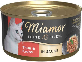 Miamor Feine Filets Thunfisch und Krebs in Sauce für Senioren Katzen 24x85 g – Bild 1 von 2