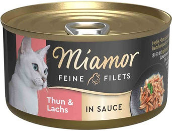 Miamor Feine Filets Thunfisch und Lachs in Sauce für Katzen 24x85 g – Bild 1 von 2