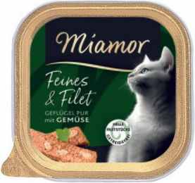 Miamor Feines & Filet Geflügel Pur & Gemüse Katzen Nassfutter Adult 16x100g – Bild 1 von 1