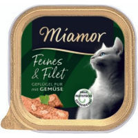 Produktbild von Miamor Feines & Filet Geflügel Pur & Gemüse Katzen Nassfutter Adult 16x100g