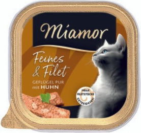 Produktbild von Miamor Feines & Filet Geflügel Pur & Huhn Monoprotein Katzenfutter Adult 16x100g
