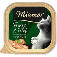 Produktbild von Miamor Feines Filet Geflügel Pur mit Gemüse getreidefrei 16x100 g