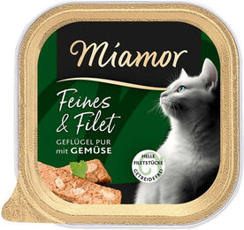 Miamor Feines & Filet Geflügel Pur mit Gemüse Katzen Nassfutter Adult Getreidefrei Glutenfrei 16 x 100 g – Bild 1 von 5