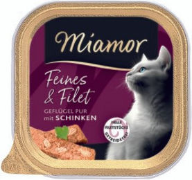 Produktbild von Miamor Feines & Filet Geflügel Pur & Schinken Katzen Nassfutter Adult 16x100g