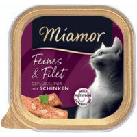 Produktbild von Miamor Feines & Filet Geflügel Pur & Schinken Katzen Nassfutter Adult 16x100g
