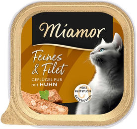 Miamor Feines & Filet Geflügel Pur und Huhn Katzen Nassfutter Getreidefrei und Glutenfrei 16 x 100 g – Bild 1 von 5
