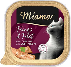 Miamor Feines & Filet Geflügel und Schinken Katzen Nassfutter Adult Getreidefrei 16 x 100 g – Bild 1 von 5