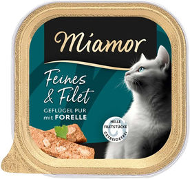 Miamor Feines & Filet Katzen Nassfutter Geflügel und Forelle Getreidefrei 16 x 100 g – Bild 1 von 5