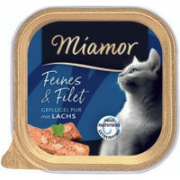 Produktbild von Miamor Feines & Filet Katzen Nassfutter Geflügel und Lachs für Adult 16x100g