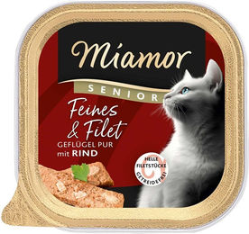 Miamor Feines Filet Senior Geflügel und Rind Getreidefrei 16x100 g – Bild 1 von 2