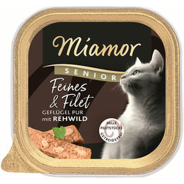Miamor Feines & Filet Senior Katzennassfutter Geflügel Pur und Rehwild 16 x 100 g – Bild 1 von 1