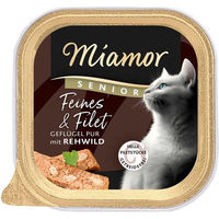 Produktbild von Miamor Feines und Filet Senior Katzen Nassfutter Geflügel Pur mit Reh getreidefrei 16x100 g