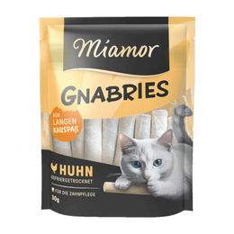 Miamor Gnabries Crunchy Sticks Huhn Gefriergetrockneter Dentalsnack zur Zahnpflege für Katzen Adult 12 x 30 g – Bild 1 von 3