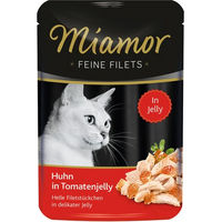 Produktbild von Miamor Katzen Nassfutter Feine Filets in Gelee Huhn 24 Beutel à 100 g - 24 x 100 g