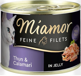 Produktbild von Miamor Katzen-Nassfutter Feine Filets in Gelee mit Thunfisch 24x185g