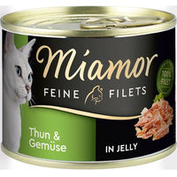 Produktbild von Miamor Katzen Nassfutter Feine Filets Thunfisch und Gemüse Adult 12x185g