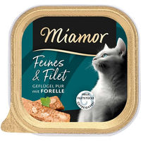 Produktbild von Miamor Katzen Nassfutter Geflügel Pur mit Forelle Filets getreidefrei 16x100 g