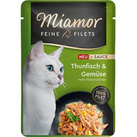 Produktbild von Miamor Katzen Nassfutter Stückchen in Sauce Thunfisch 24 x 100 g - 6 x 100 g