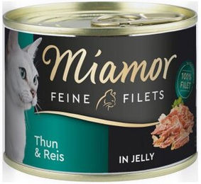Produktbild von Miamor Katzen Nassfutter Thunfisch Stückchen in Gelee 24x185 g - 24 x 185 g