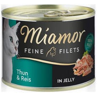 Produktbild von Miamor Katzen Nassfutter Thunfisch Stückchen in Gelee 24x185 g - 24 x 185 g