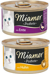 Produktbild von Miamor Katzen Pastete Huhn und Ente Adult 24x85g getreidefrei