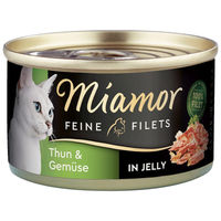 Produktbild von Miamor Katzenfutter Feine Filets in Gelee mit Thunfisch für erwachsene Katzen 48x100g