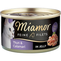 Produktbild von Miamor Katzenfutter Feine Filets mit Thunfisch in Gelee für erwachsene Katzen 48x100g