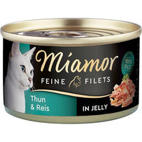 Produktbild von Miamor Katzenfutter Feine Filets mit Thunfisch und Reis für erwachsene Katzen 24x100g
