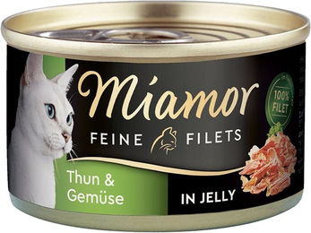 Miamor Katzenfutter Feine Filets Thunfisch und Gemüse in Jelly für erwachsene Katzen 24x100g – Bild 1 von 1