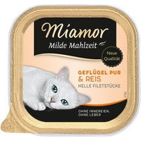 Produktbild von Miamor Milde Mahlzeit Schonkost Geflügel mit Reis für Katzen Senior 32x100 g - 32 x 100 g