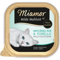 Produktbild von Miamor Milde Mahlzeit Schonkost Geflügel und Forelle Senior Katzen Nassfutter 64x100 g