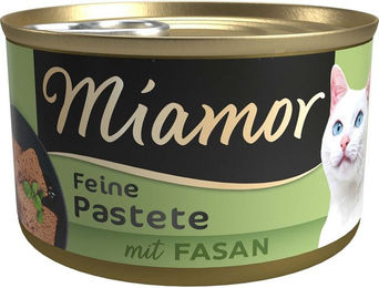 Produktbild von Miamor Pastete Fasan für Katzen ohne Konservierungsstoffe 24x85g