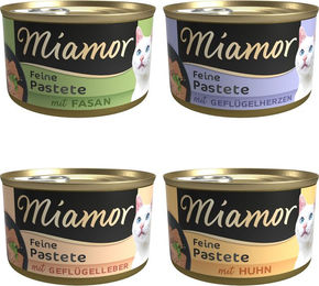Produktbild von Miamor Pastete Geflügel Mixpaket 24 x 85 g ohne Farb- und Aromastoffe - 24 x 85 g