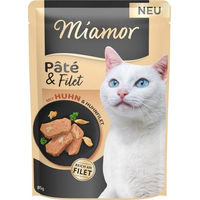 Produktbild von Miamor Pâté & Filet Huhn Katzenfutter Adult Getreidefrei 10 x 85 g - 10 x 85 g