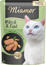 Miamor Paté & Filet mit Wild und Huhn getreidefrei Katzenfutter Adult 10 x 85 g - 10 x 85 g – Bild 1 von 4