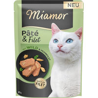 Produktbild von Miamor Paté & Filet mit Wild und Huhn getreidefrei Katzenfutter Adult 10 x 85 g - 10 x 85 g