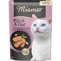 Produktbild von Miamor Paté und Filet mit Ente getreidefrei ohne Konservierungsstoffe 10x85g