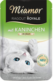 Produktbild von Miamor Ragout Royale Kaninchen in Gelee Katzen Adult 22x100g mit hohem Fleischanteil