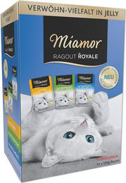 Produktbild von Miamor Ragout Royale Katzen Nassfutter Adult Huhn Thunfisch Kaninchen in Gelee 48x100g