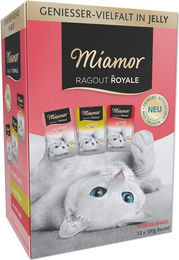 Produktbild von Miamor Ragout Royale Katzen Nassfutter Adult Pute Lachs Kalb in Gelee 48x100g