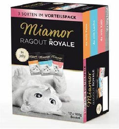 Miamor Ragout Royale Katzen Nassfutter Adult Stückchen in Gelee Pute Lachs Kalb 48 x 100 g - 12 x 100 g – Bild 1 von 6