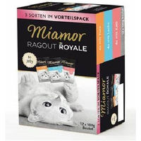 Produktbild von Miamor Ragout Royale Katzen Nassfutter Adult Stückchen in Gelee Pute Lachs Kalb 48 x 100 g - 12 x 100 g