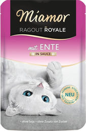 Produktbild von Miamor Ragout Royale Katzen Nassfutter Ente in Sauce 22x100g ohne Konservierungsstoffe - 22 x 100 g