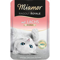 Produktbild von Miamor Ragout Royale Katzen Nassfutter Lachs in Gelee für erwachsene Katzen 22x100g